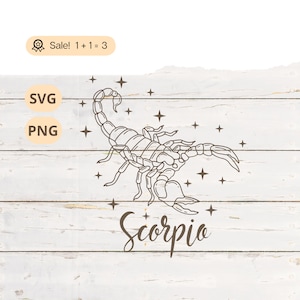 Skorpion Sternzeichen SVG PNG, Astrologie SVG, Skorpion Shirt, Tattoo, Horoskop svg, Celestial svg, Cut-Datei, Clipart Cricut, Constellation svg