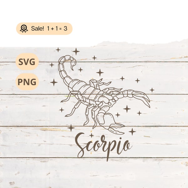 Scorpio Zodiac Sign SVG PNG, Astrology SVG, Scorpio Shirt, Tattoo, Horoscope svg, Celestial svg, Cut file, Clipart Cricut, Constellation svg