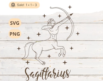 Schütze Sternzeichen SVG PNG, Horoskop, Astrologie (Digitaler Download)