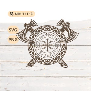 Viking Crossing Axt SVG, Viking Crossing Axt, Viking Runes Datei, Viking Runes Download, Keltische SVG, Krieger Axt, Tattoo, Schnittdatei, Png, Clipart, Shirt