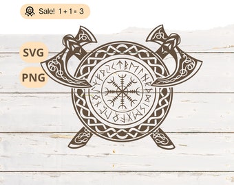 Viking Crossing Axes SVG PNG, Viking svg, Viking Runes svg, Celtic SVG, Warriors svg, Viking Axe Svg, Tattoo, Cut file, Png, Clipart, Shirt