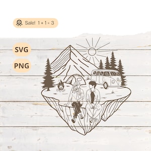 Beste vrienden SVG PNG, vriend SVG, shirt campingvrienden, tatoeage, natuur SVG, Camping SVG, gesneden bestand, clipart Cricut, Besties SVG, Camping SVG