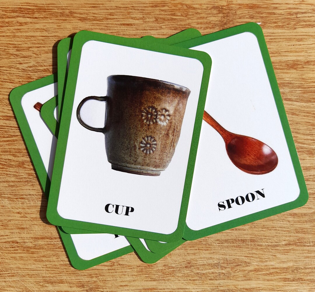 English Household Items Flashcards Learning Cards Etsy