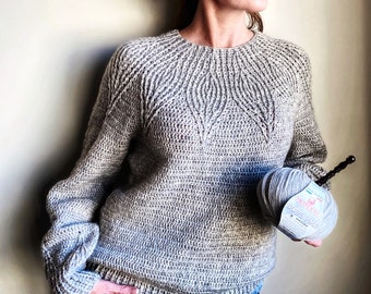 PDF Crochet Pattern Sweater Magnolia