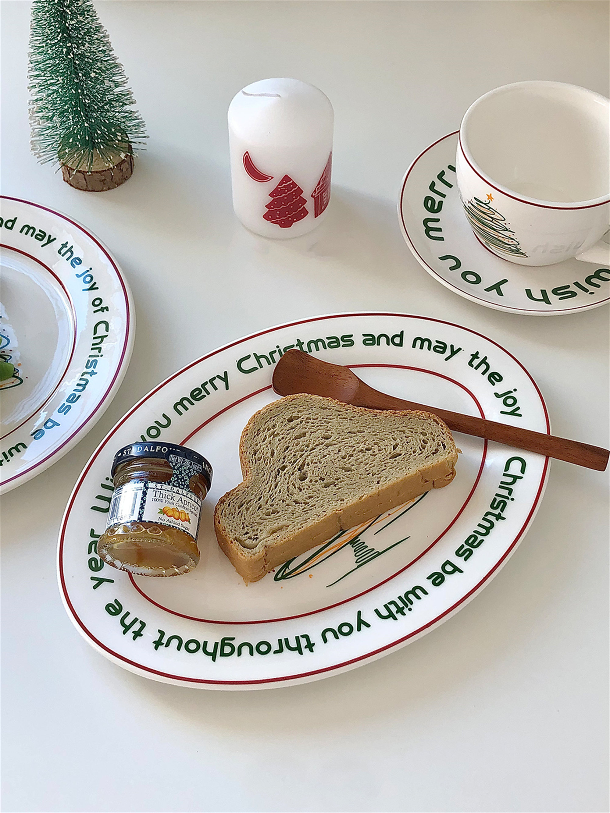 Christmas Dinner Plate/christmas Dessert Plate/holiday Brunch Etsy