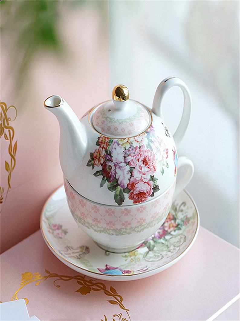 Floral Teapots/ceramic Teapot Set/tea Set With Etsy