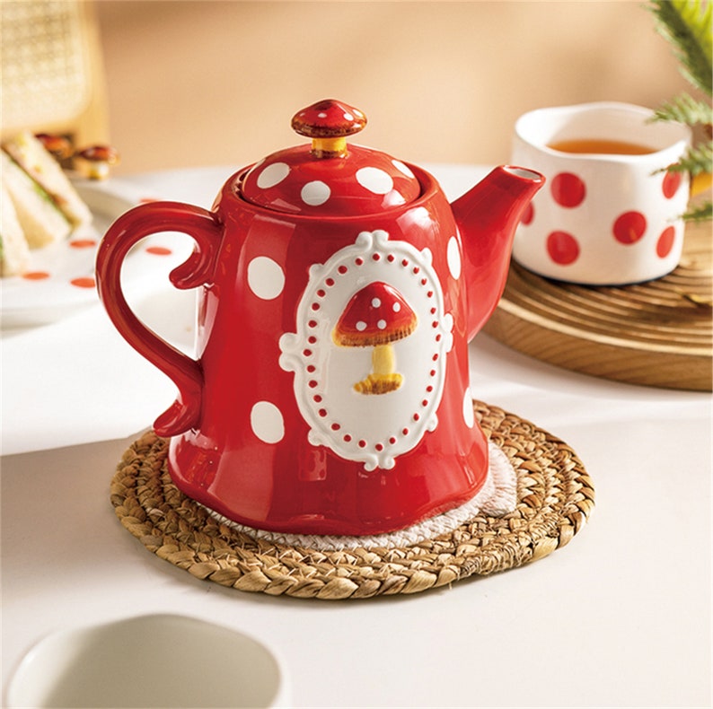 Afternoon Teapot Set/ceramic Plate/teapot With Cup/cute Etsy