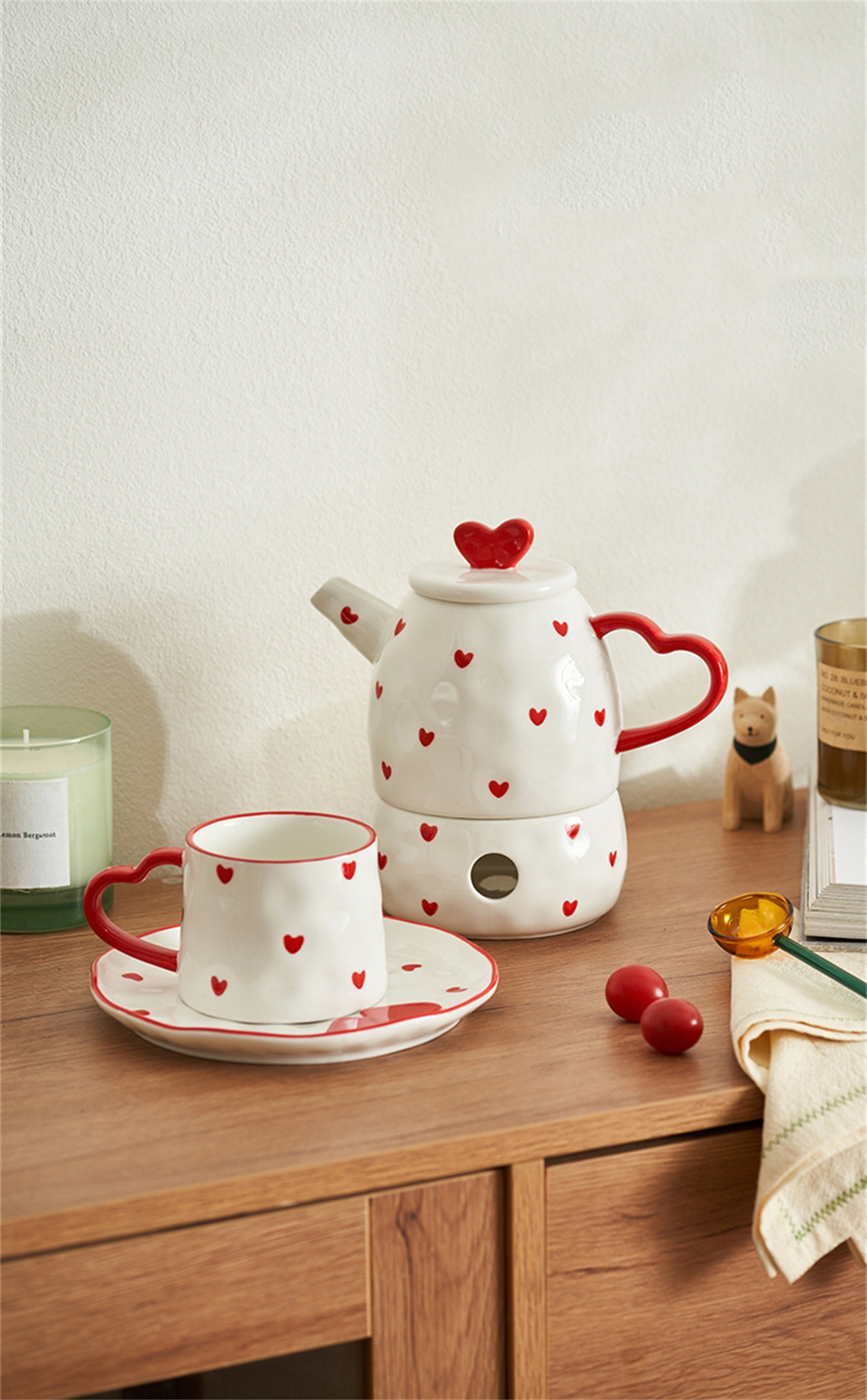 Red Love Teapot/lovely Afternoon Tea Teapot Set/thermostatic Etsy UK