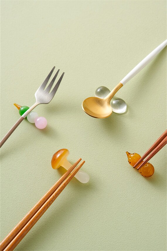 Chopsticks Set/glass Chopstick Rest/chopsticks Holder/dining Etsy