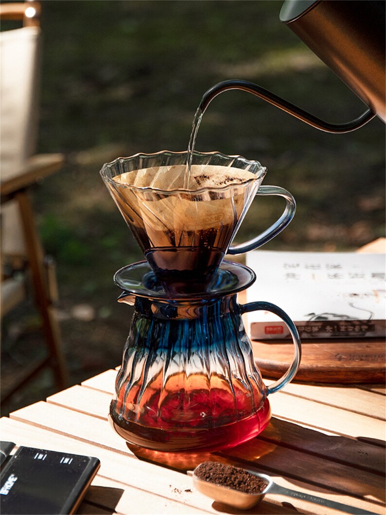 Hand Brewed Coffee Pot Set/filter Cup Glass/coffee Sharing Etsy