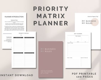 Dagplanner | Weekplanner | A4| Afdrukbare planner | Dagelijkse planner l Downloadbaar I Digitale planner | Bedrijfsplanner