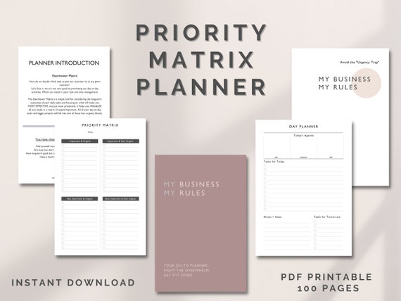 Daily planner | Weekly planner | A4|  Printable Planner | Everyday Planner l Downloadable I Digital Planner | Business Planner