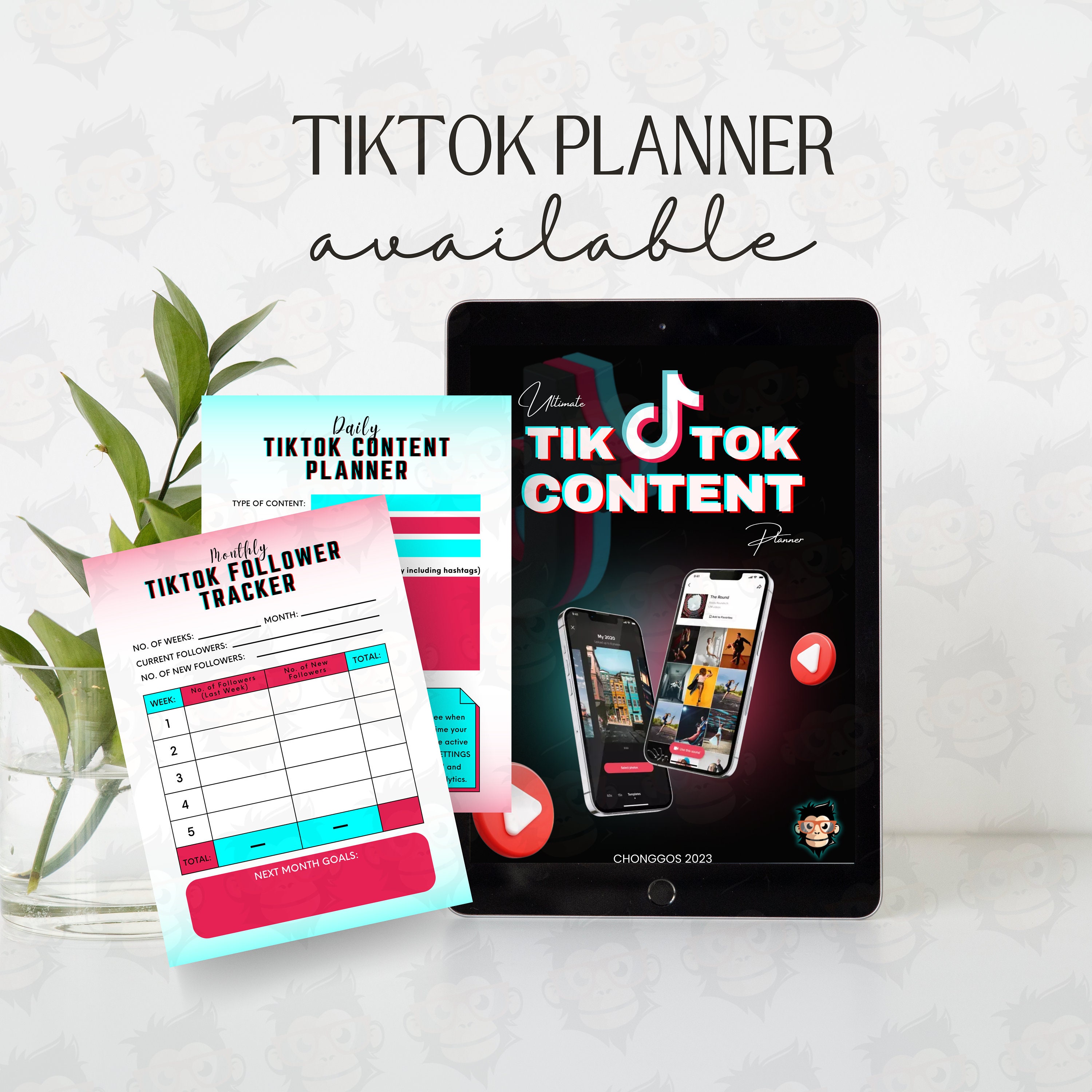 Tiktok Planner, Social Media Planner, Tiktok Content Planner, Social Media Content Calendar ...