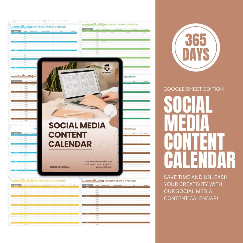 Social Media Content Calendar Social Media Content Calendar image 1