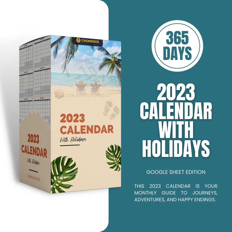 2023 Calendar with holidays editable calendar 2023 weekly blank calendar download Monthly Planner Printable Minimalist Monthly Calendar image 1