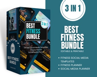 Best Fitness Bundle | Ultimate Bundle | Social Media Content | Fitness Planner, Social Media Bundle | Exercise Planner| Tiktok Planner | pdf