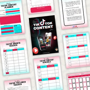 TikTok Planner, Social Media Planner, TikTok Content Planner, Social Media Content Calendar, TikTok Content Ideas, Tiktok Content Guide image 3