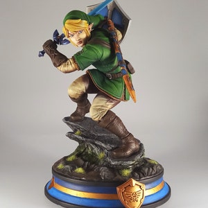 Zelda Link 3D Printed Figurine, Nintendo Fan Art, Video Game Merchandise, Gaming Decor, Cosplay Props