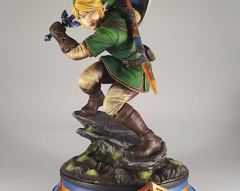 Handcrafted Zelda Link 3D Printed Figurine, Nintendo Fan Art