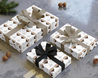 Geschenkpapier, Espresso Martini Geschenkpapierrolle für den Urlaub, festliche Geschenkverpackung, Weihnachtsgeschenkpapier, Geburtstag