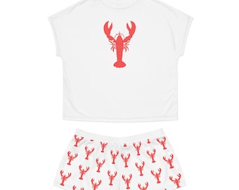 Lobster Pajama Set: Women's Coastal Sleepwear