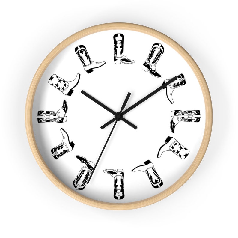 Cowboy Boot Clock Cowboy Boots Wall Clock - Etsy