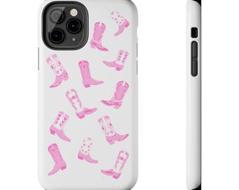 Custodia protettiva per telefono con stivali da cowboy rosa, stile western, stile rodeo, cowgirl, selvaggio West