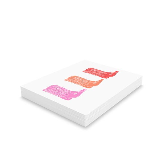 ピンク、オレンジ、赤のグリーティングカード（8、16、24枚） - Etsy 日本