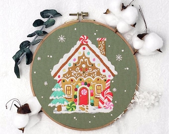 Merry Christmas Embroidery Kit, Diy Holiday Gifts, Hand Embroidery Kit, Modern Embroidery Kit Cross Stitch, Creative Diy