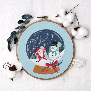 Embroidery kit Funny, Christmas Embroidery Kit, Stitching Art, Punch Needle Embroidery Kit, hand embroidery kit with supplies
