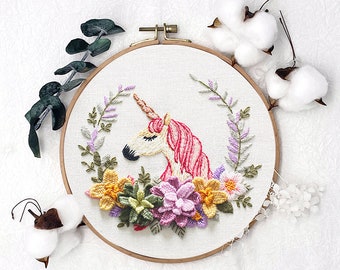 Modern Embroidery Kit, Modern hand embroidery, Needlework Kit For Beginners, Animal Embroidery Kit Cross Stitch, Modern Art