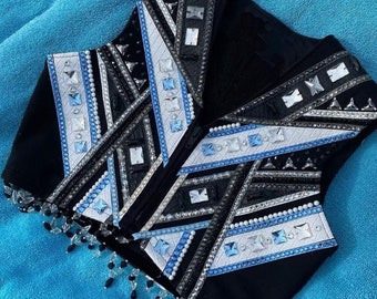 Western Custom Rodeo Queen, showmanship, horsemanship, western Pleasure showshirt en jack voor dames.