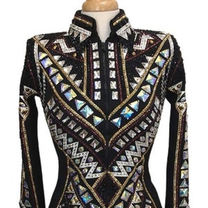 Western Custom Rodeo Queen, Showmanship, Horsemanship , Western Pleasure Show Shirt & Women Rail Jacket.