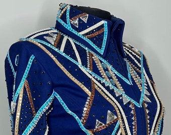 Western Custom Rodeo Queen, showmanship, horsemanship, western Pleasure showshirt en jack voor dames.