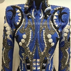 Western Custom Rodeo Queen, Showmanship, Horsemanship , Western Pleasure Show Shirt & Women Rail Jacket.