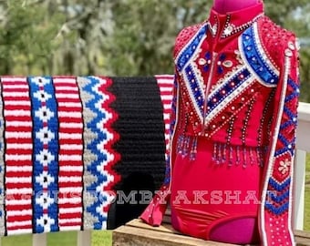 Western Custom Rodeo Queen, Showmanship, Horsemanship , Western Pleasure Show Shirt & Women Rail Jacket.