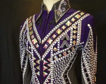 Western Custom Rodeo Queen, Showmanship, Horsemanship, Western Pleasure Show Shirt & Women Rail Jacket.