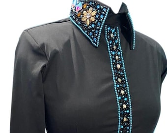 Camisa personalizada para espectáculos del Oeste: Camisa Rodeo Queen Rail