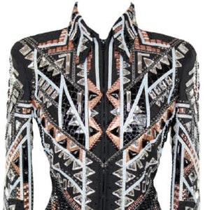 Western Custom Rodeo Queen, Showmanship, Horsemanship , Western Pleasure Show Shirt & Women Rail Jacket.