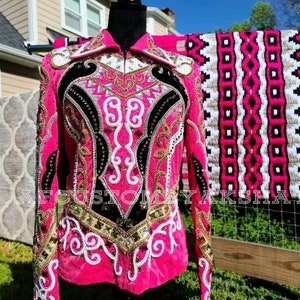 Western Custom Rodeo Queen, Showmanship, Horsemanship, Western Pleasure Show Shirt & Women Rail Jacket.