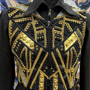 Western Custom Rodeo Queen, Showmanship, Horsemanship , Western Pleasure Show Shirt & Women Rail Jacket.
