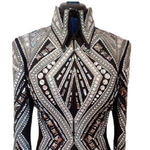 Western Custom Rodeo Queen, Showmanship, Horsemanship , Western Pleasure Show Shirt & Women Rail Jacket.
