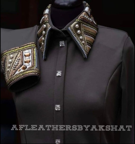 Custom Western Show Shirt: Rodeo Queen, Horsemanship Rail Shirt