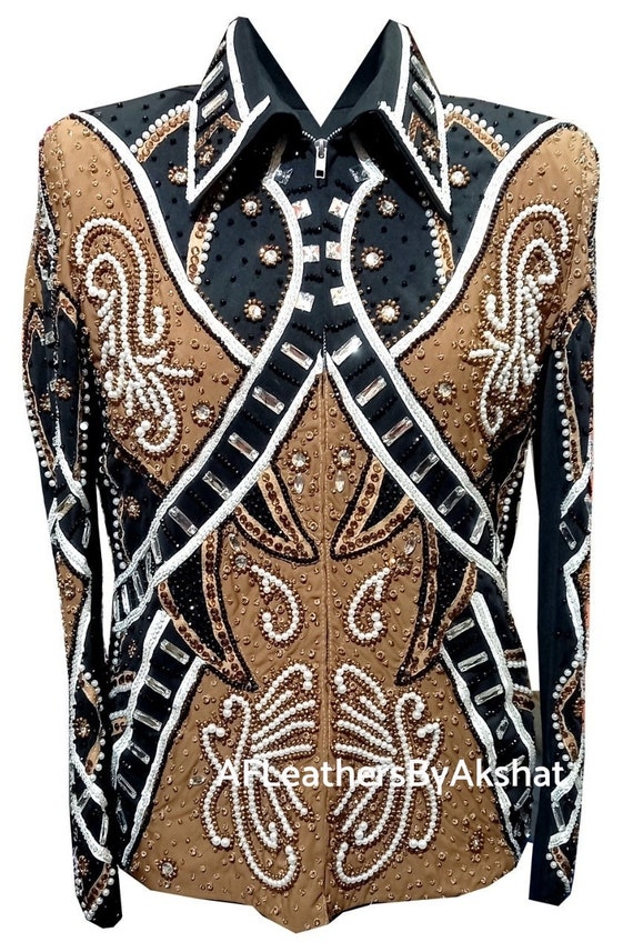 Western Custom Rodeo Queen, Showmanship, Horsemanship , Western Pleasure Show Shirt & Women Rail Jacket.