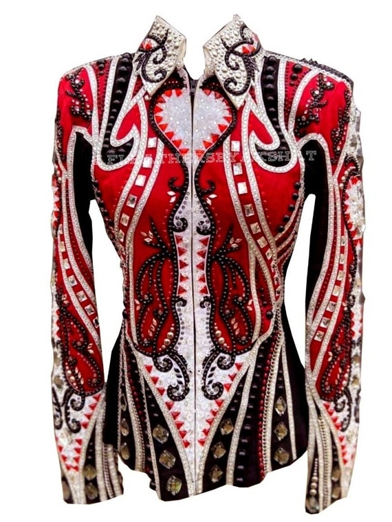 Western Custom Rodeo Queen, Showmanship, Horsemanship , Western Pleasure Show Shirt & Women Rail Jacket.