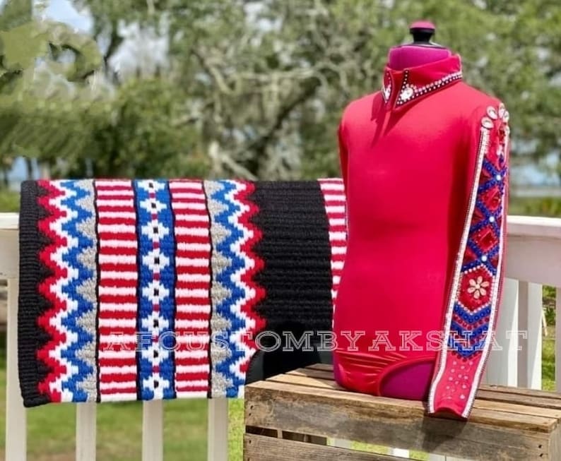 Western Custom Rodeo Queen, Showmanship, Horsemanship, Western Pleasure Show Shirt & Women Rail Jacket. Bild 5