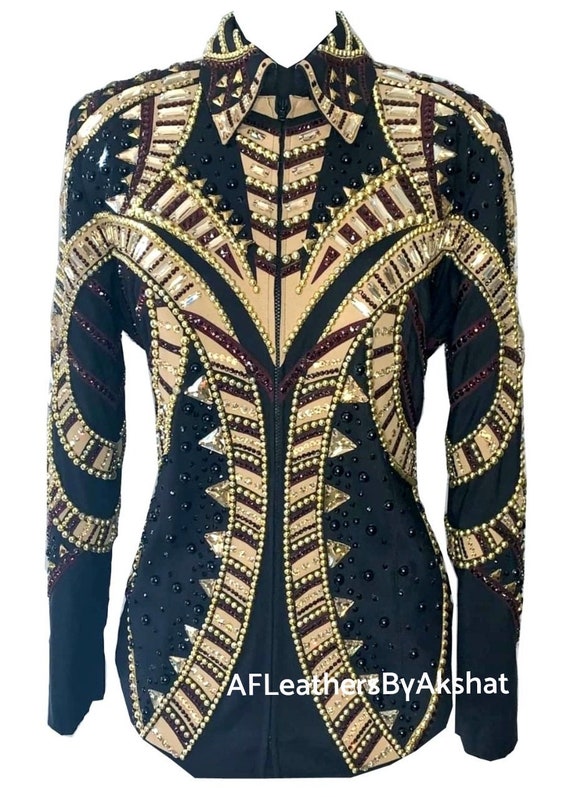 Western Custom Rodeo Queen, Showmanship, Horsemanship , Western Pleasure Show Shirt & Women Rail Jacket.