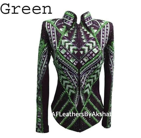 Western Custom Rodeo Queen, Showmanship, Horsemanship , Western Pleasure Show Shirt & Women Rail Jacket.