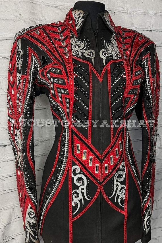 Western Custom Rodeo Queen, Showmanship, Horsemanship , Western Pleasure Show Shirt & Women Rail Jacket.