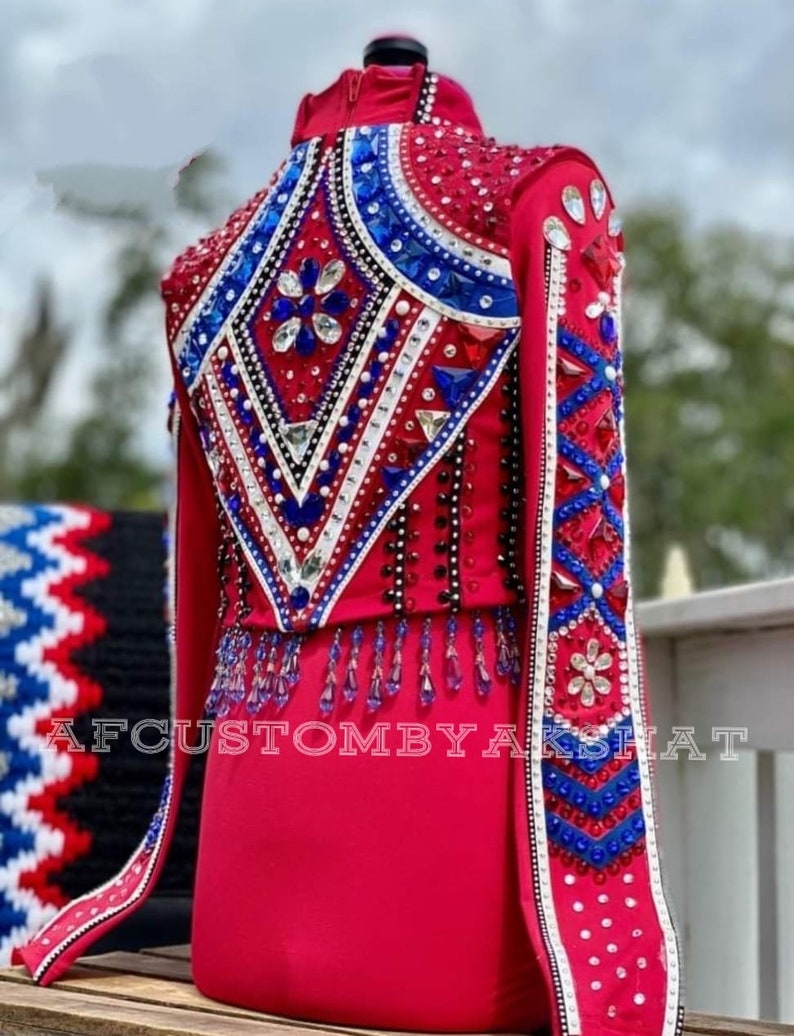 Western Custom Rodeo Queen, Showmanship, Horsemanship, Western Pleasure Show Shirt & Women Rail Jacket. Bild 3